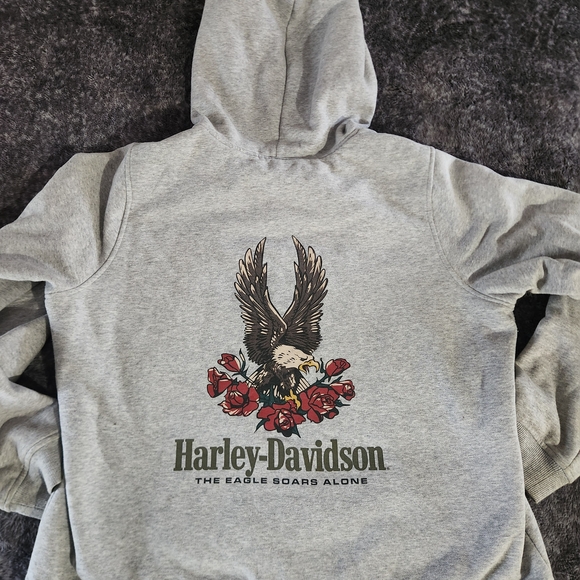 Harley-Davidson Gray Jacket with Pink Plaid Interior Size XXL - Picture 4 of 5